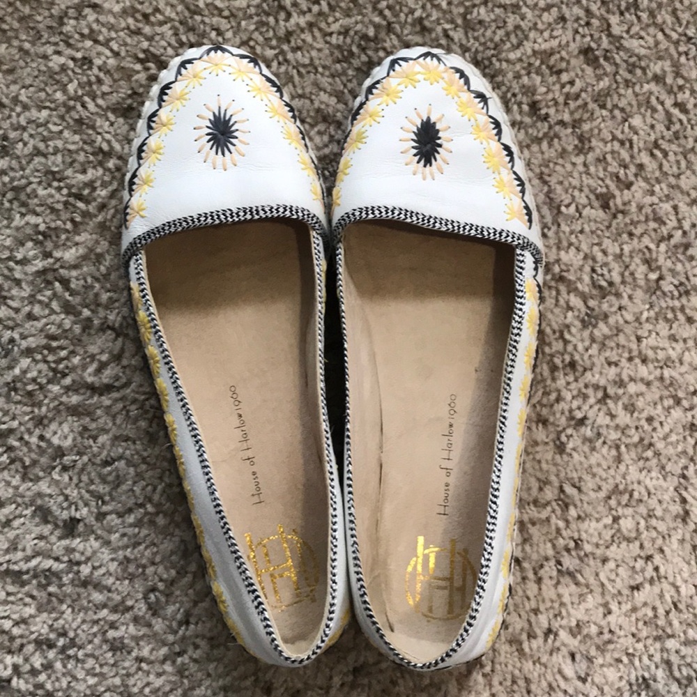 House of Harlow Kole flats white espadrilles NWOT